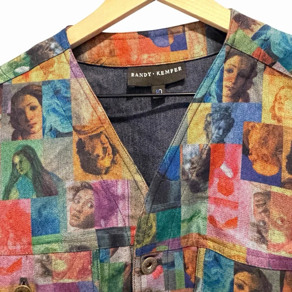 Vintage Randy Kemper Renaissance Art Denim Jacket Museum Core Maximalist 10 - Picture 6 of 16